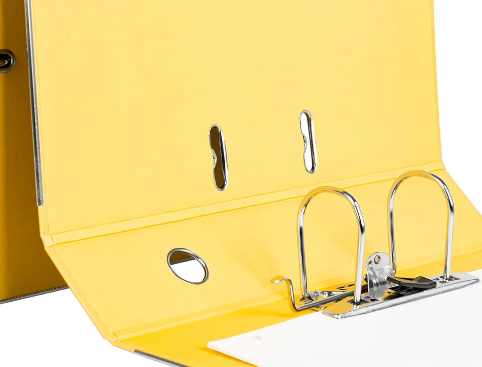 Classeur levier liderpapel documenta a4+ carton remborde dos 75mm rado metallique coloris jaune