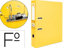 Classeur levier liderpapel documenta a4+ carton remborde dos 75mm rado metallique coloris jaune