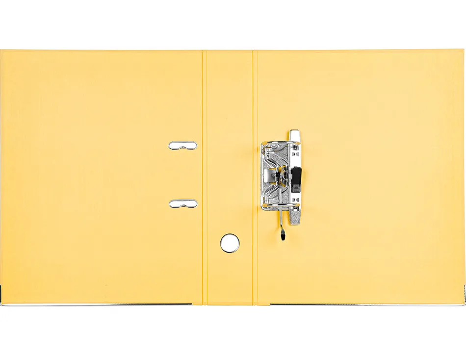 Classeur levier liderpapel documenta a4+ carton remborde dos 75mm rado metallique coloris jaune