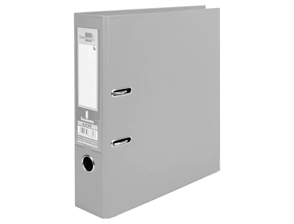 Classeur levier liderpapel a4 documenta carton rembordé 1,9mm dos 52mm rado métallique coloris gris