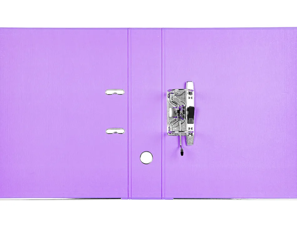 Classeur levier liderpapel documenta a4+ carton remborde dos 75mm rado metallique coloris lilas
