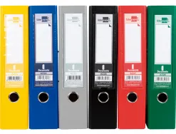 Classeur levier liderpapel a4 documenta carton rembordé 1,9mm dos 75mm rado métallique coloris assortis classiques