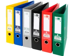 Classeur levier liderpapel a4 documenta carton rembordé 1,9mm dos 75mm rado métallique coloris assortis classiques