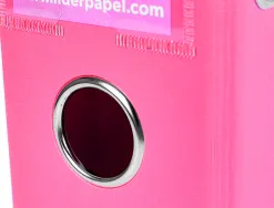 Classeur levier liderpapel a4 documenta carton rembordé 1,9mm dos 75mm rado métallique coloris rose