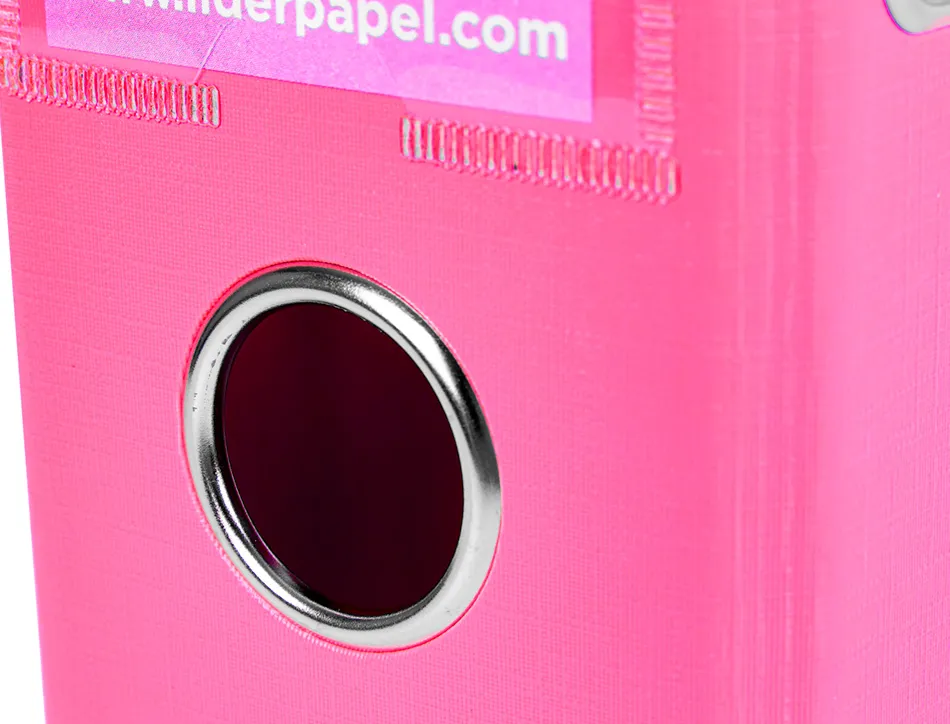 Classeur levier liderpapel a4 documenta carton rembordé 1,9mm dos 75mm rado métallique coloris rose
