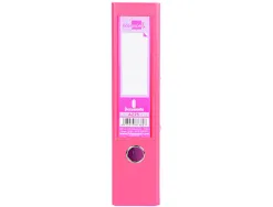Classeur levier liderpapel a4 documenta carton rembordé 1,9mm dos 75mm rado métallique coloris rose
