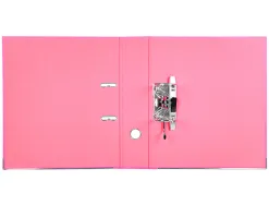 Classeur levier liderpapel a4 documenta carton rembordé 1,9mm dos 75mm rado métallique coloris rose