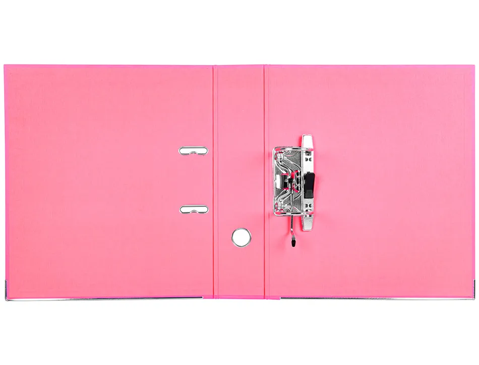 Classeur levier liderpapel a4 documenta carton rembordé 1,9mm dos 75mm rado métallique coloris rose