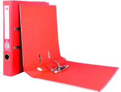 Classeur levier liderpapel a4 documenta carton rembordé 1,9mm dos 52mm rado métallique coloris rouge