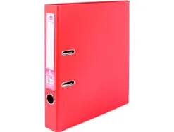 Classeur levier liderpapel a4 documenta carton rembordé 1,9mm dos 52mm rado métallique coloris rouge