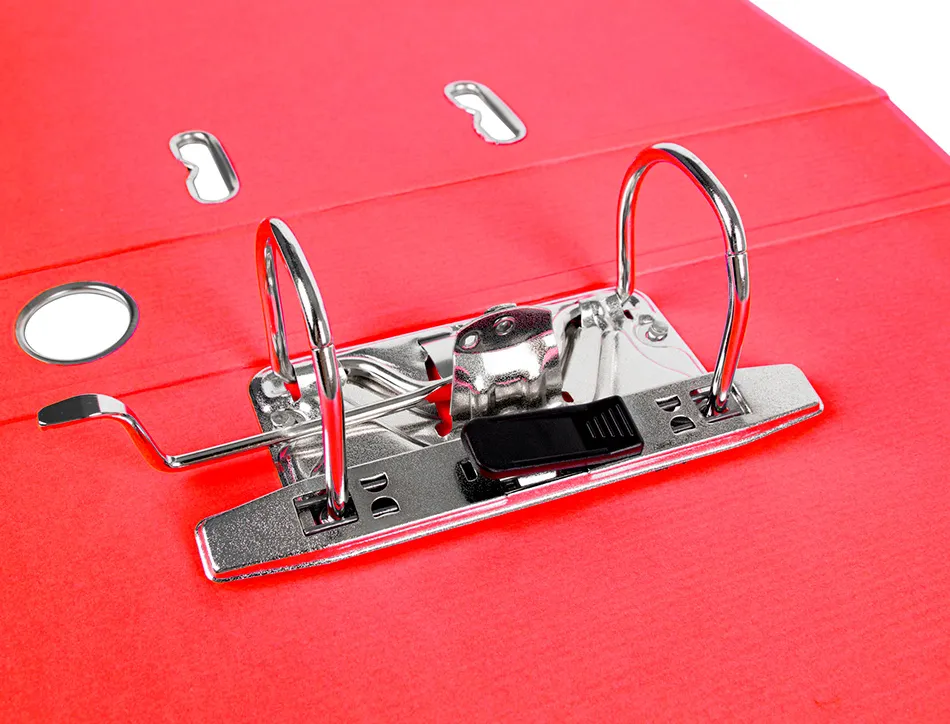 Classeur levier liderpapel a4 documenta carton rembordé 1,9mm dos 52mm rado métallique coloris rouge