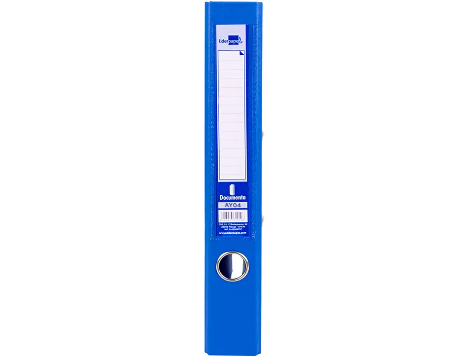 Classeur levier liderpapel a4 documenta carton rembordé 1,9mm dos 52mm rado métallique coloris bleu