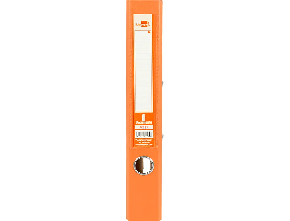 Classeur levier liderpapel a4 documenta carton rembordé 1,9mm dos 52mm rado métallique coloris orange