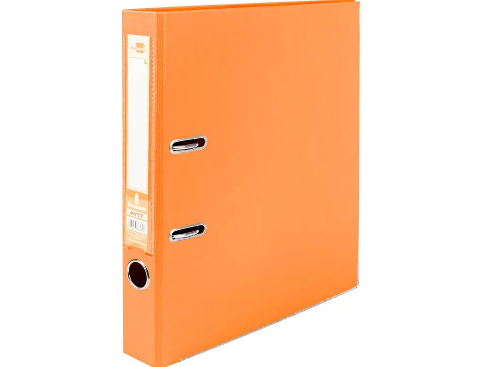 Classeur levier liderpapel a4 documenta carton rembordé 1,9mm dos 52mm rado métallique coloris orange