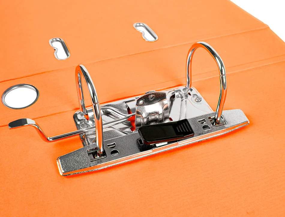 Classeur levier liderpapel a4 documenta carton rembordé 1,9mm dos 52mm rado métallique coloris orange