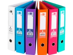 Classeur levier liderpapel documenta a4+ carton remborde dos 75mm rado metallique coloris assortis trending