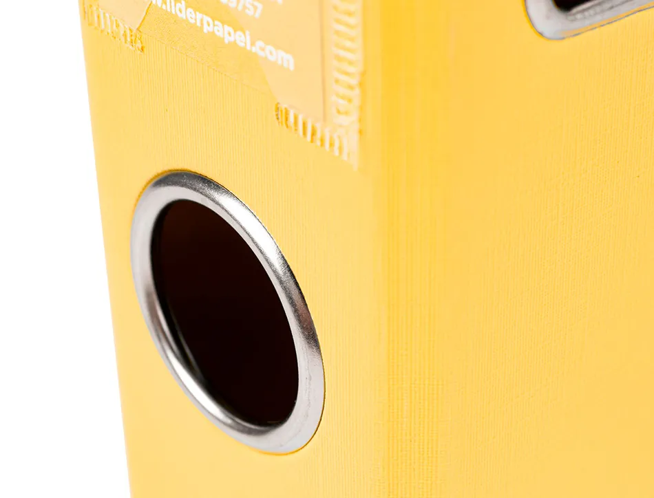 Classeur levier liderpapel a4 documenta carton rembordé 1,9mm dos 52mm rado métallique coloris jaune