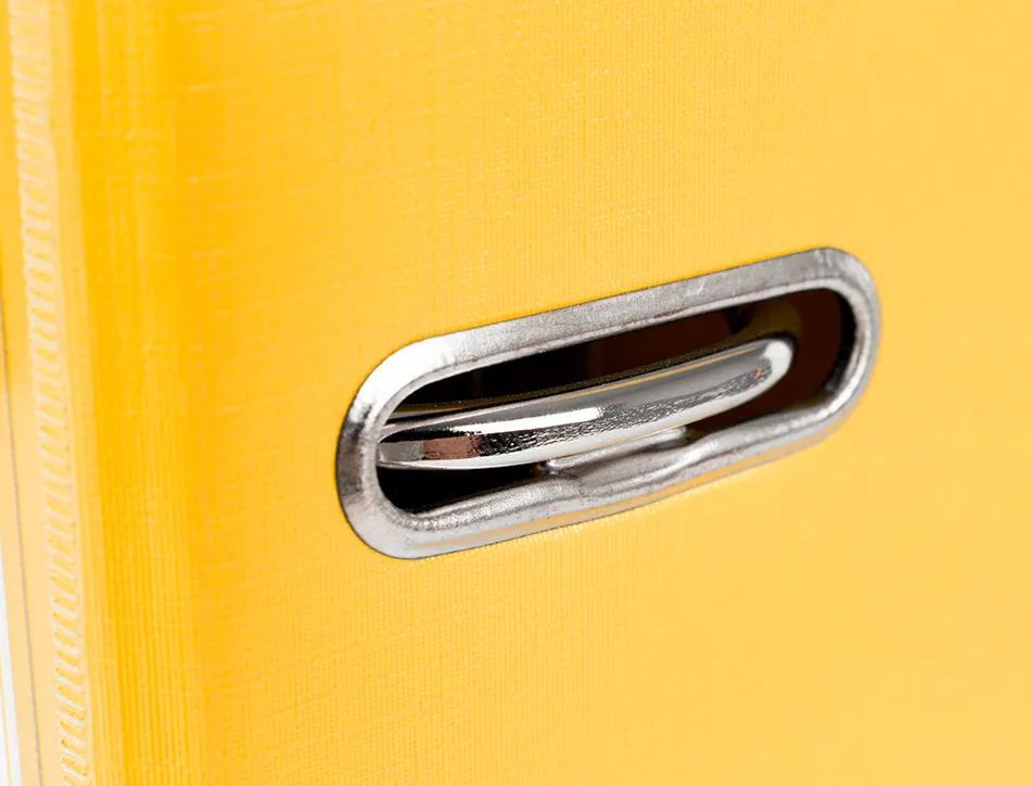 Classeur levier liderpapel a4 documenta carton rembordé 1,9mm dos 52mm rado métallique coloris jaune