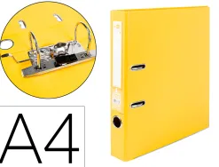 Classeur levier liderpapel a4 documenta carton rembordé 1,9mm dos 52mm rado métallique coloris jaune