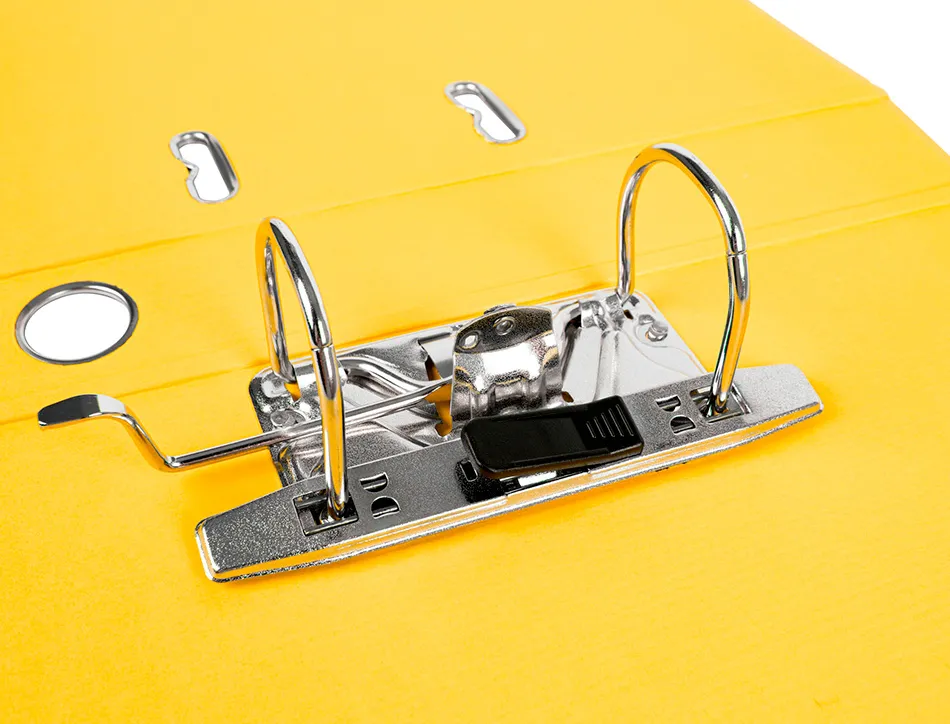 Classeur levier liderpapel a4 documenta carton rembordé 1,9mm dos 52mm rado métallique coloris jaune