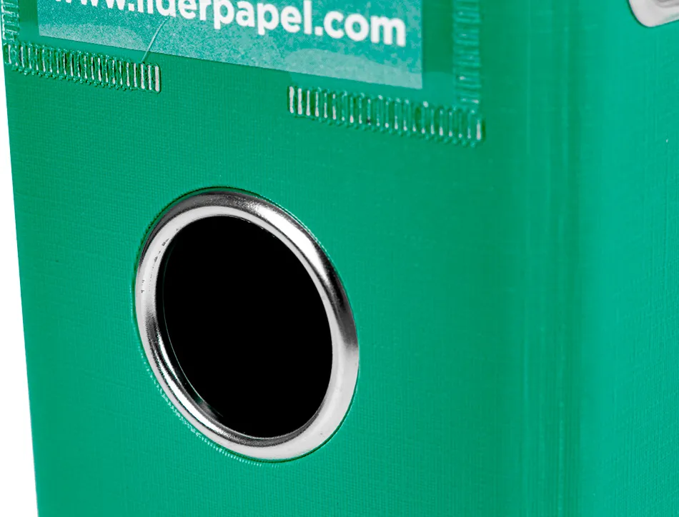 Classeur levier liderpapel a4 documenta carton rembordé 1,9mm dos 75mm rado métallique coloris vert