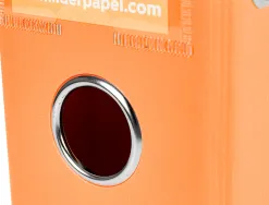 Classeur levier liderpapel a4 documenta carton rembordé 1,9mm dos 75mm rado métallique coloris orange