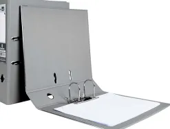 Classeur levier liderpapel documenta a4+ carton remborde dos 75mm rado metallique coloris gris