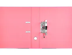 Classeur levier liderpapel documenta a4+ carton remborde dos 75mm rado metallique coloris rose