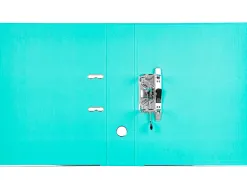 Classeur levier liderpapel documenta a4+ carton remborde dos 75mm rado metallique coloris vert clair