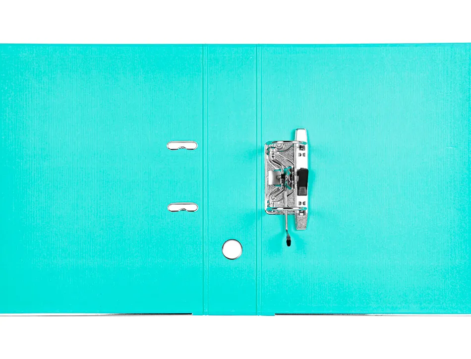 Classeur levier liderpapel documenta a4+ carton remborde dos 75mm rado metallique coloris vert clair
