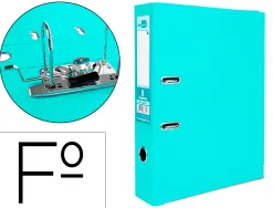 Classeur levier liderpapel documenta a4+ carton remborde dos 75mm rado metallique coloris vert clair