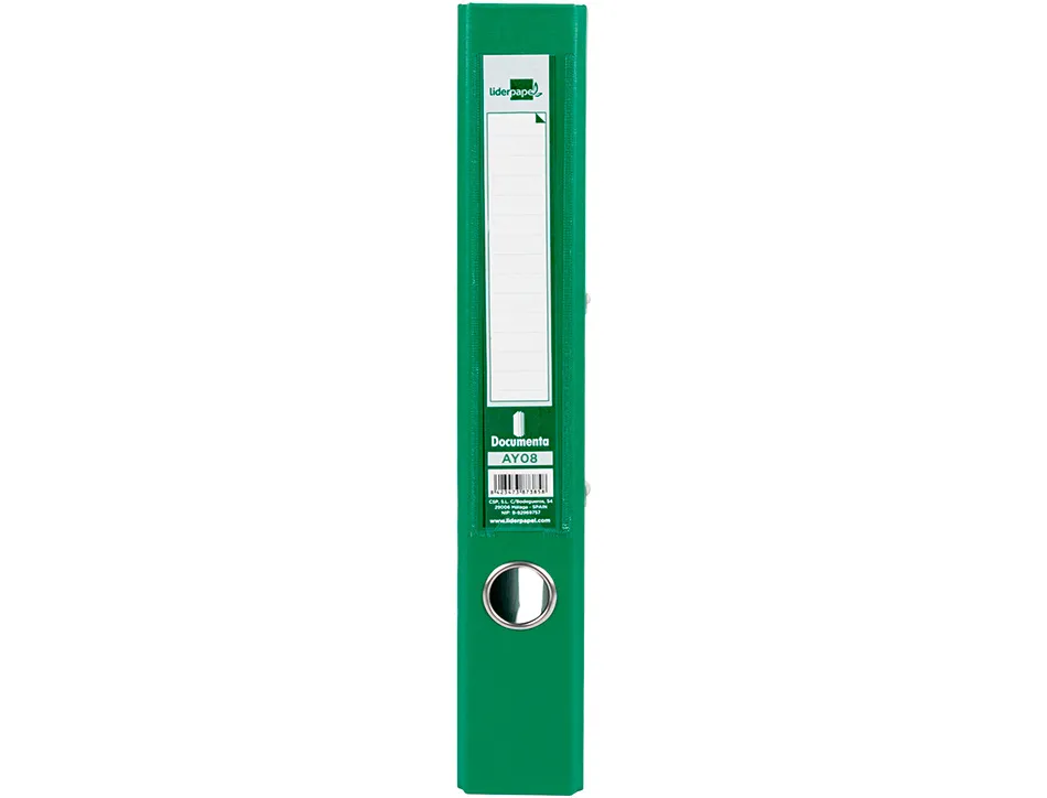 Classeur levier liderpapel a4 documenta carton rembordé 1,9mm dos 52mm rado métallique coloris vert