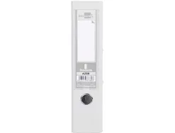 Classeur levier liderpapel a4 documenta carton rembordé pvc 1,9mm dos 75mm rado métallique coloris blanc