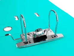 Classeur levier liderpapel a4 documenta carton rembordé 1,9mm dos 75mm rado métallique coloris vert clair