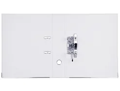 Classeur levier liderpapel documenta a4+ carton remborde dos 75mm rado metallique coloris blanc