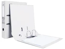 Classeur levier liderpapel documenta a4+ carton remborde dos 75mm rado metallique coloris blanc