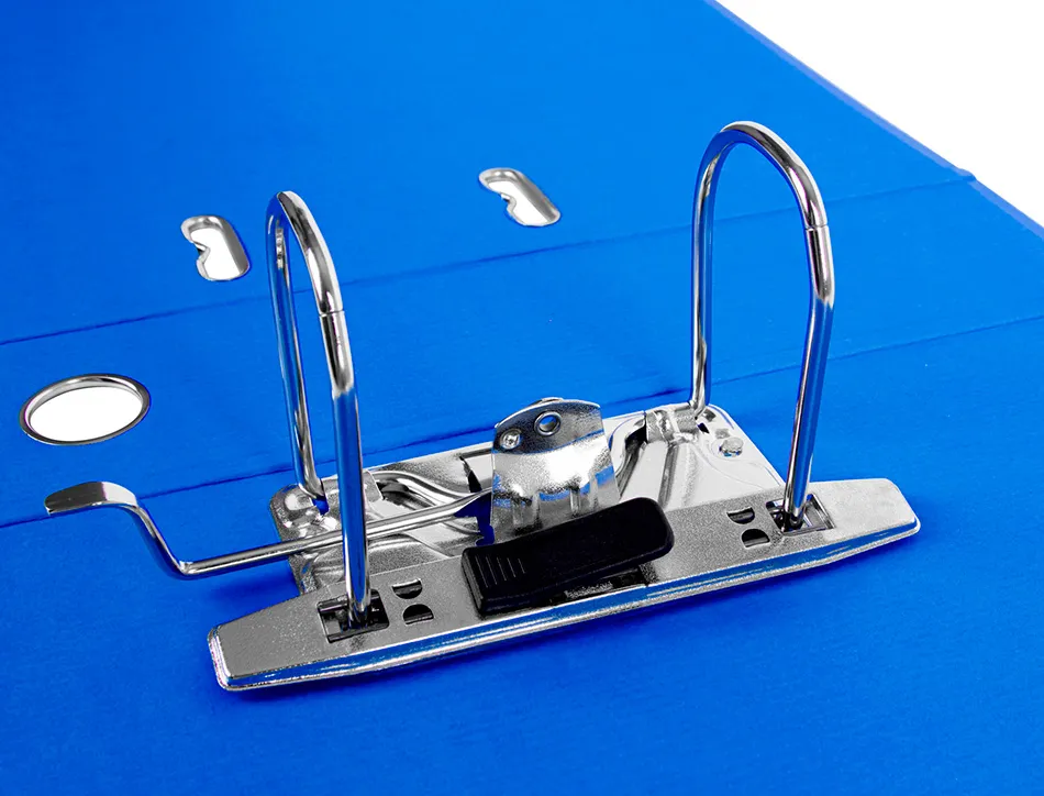 Classeur levier liderpapel a4 documenta carton rembordé 1,9mm dos 75mm rado métallique coloris bleu