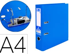 Classeur levier liderpapel a4 documenta carton rembordé 1,9mm dos 75mm rado métallique coloris bleu