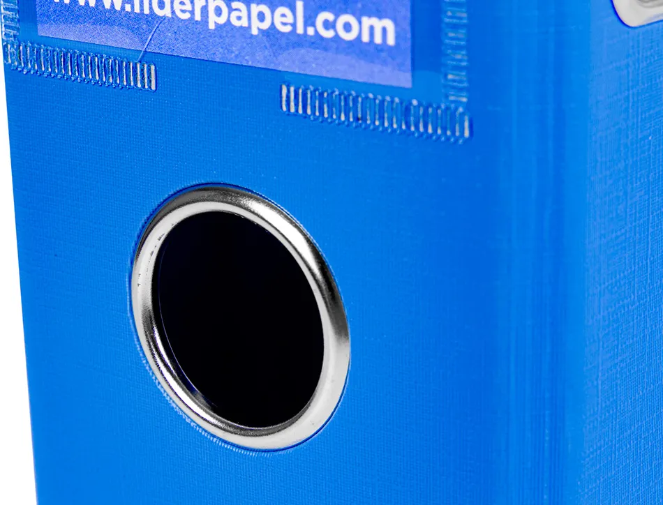 Classeur levier liderpapel a4 documenta carton rembordé 1,9mm dos 75mm rado métallique coloris bleu