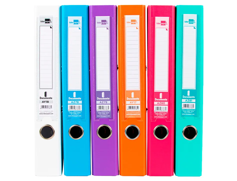 Classeur levier liderpapel a4 documenta carton rembordé 1,9mm dos 52mm rado métallique coloris assortis trending