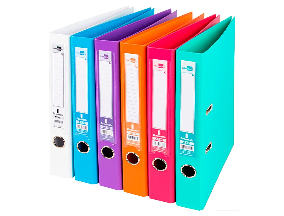 Classeur levier liderpapel a4 documenta carton rembordé 1,9mm dos 52mm rado métallique coloris assortis trending