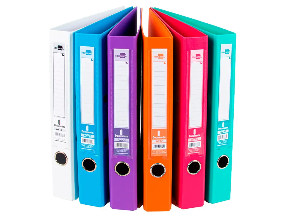 Classeur levier liderpapel a4 documenta carton rembordé 1,9mm dos 52mm rado métallique coloris assortis trending