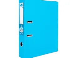 Classeur levier liderpapel documenta a4+ carton remborde dos 75mm rado metallique coloris bleu ciel