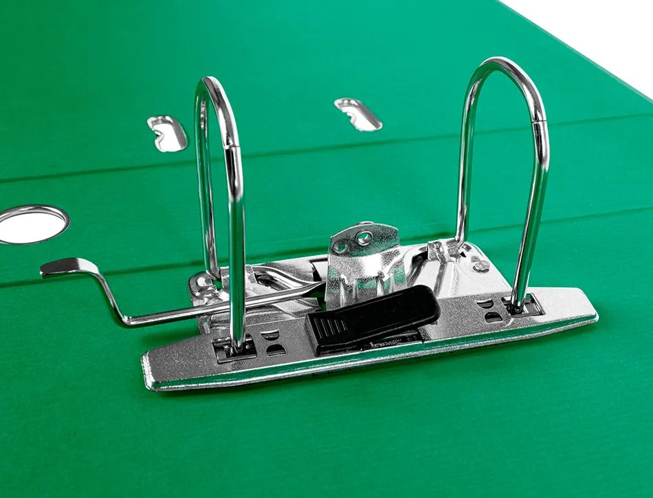 Classeur levier liderpapel documenta a4+ carton remborde dos 75mm rado metallique coloris vert