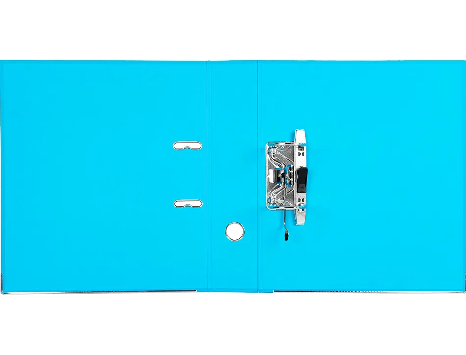 Classeur levier liderpapel a4 documenta carton rembordé 1,9mm dos 75mm rado métallique coloris bleu ciel