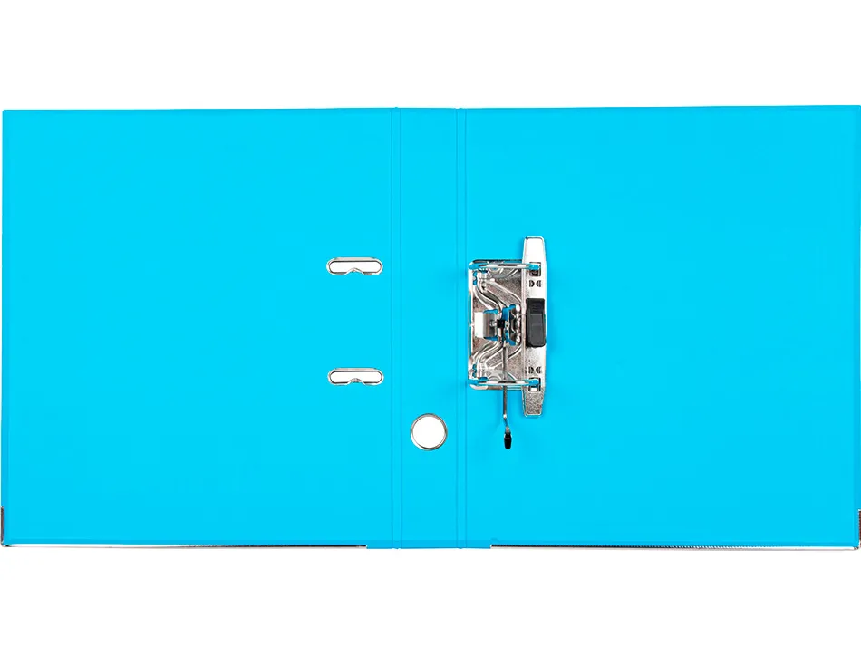 Classeur levier liderpapel a4 documenta carton rembordé 1,9mm dos 52mm rado métallique coloris bleu ciel