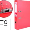 Classeur levier liderpapel documenta a4+ carton remborde dos 75mm rado metallique coloris rouge