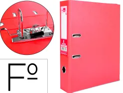 Classeur levier liderpapel documenta a4+ carton remborde dos 75mm rado metallique coloris rouge