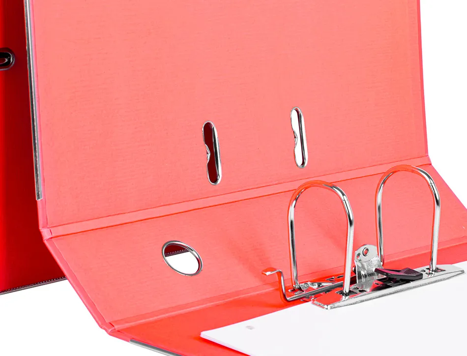 Classeur levier liderpapel documenta a4+ carton remborde dos 75mm rado metallique coloris rouge