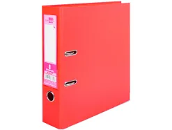 Classeur levier liderpapel a4 documenta carton rembordé 1,9mm dos 75mm rado métallique coloris rouge